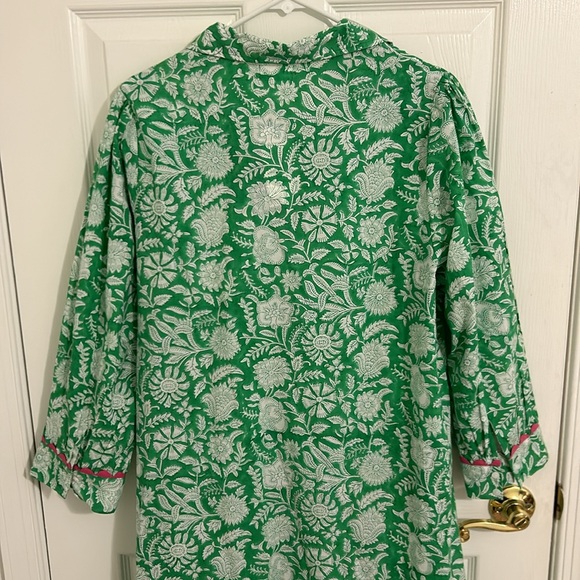 Tuckernuck Pink City Prints Margot Dress In Kermit Rose Floral NWT Size XL - Picture 8 of 11